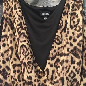 Torrid leopard print asymmetrical dress